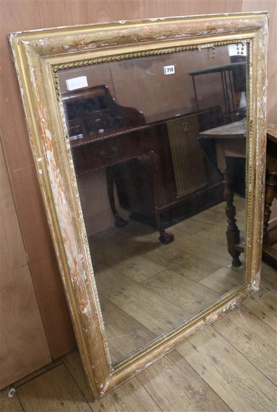 A gilt frame wall mirror H.118cm